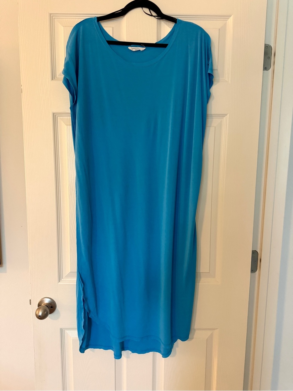 Double Zero Bright Turquoise Maxi T-Shirt Dress